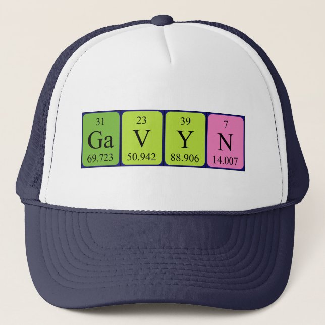 Gavyn periodic table name hat (Front)