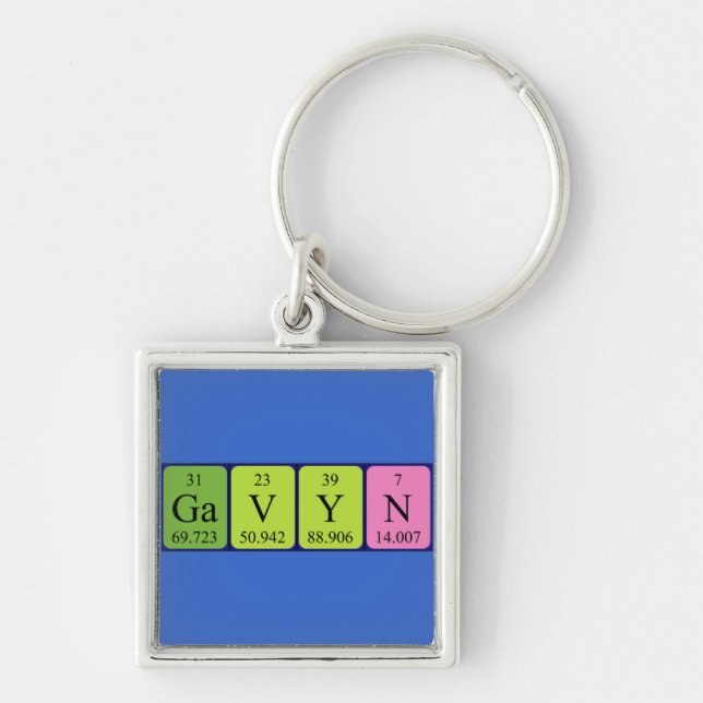 Gavyn periodic table name keyring (Front)