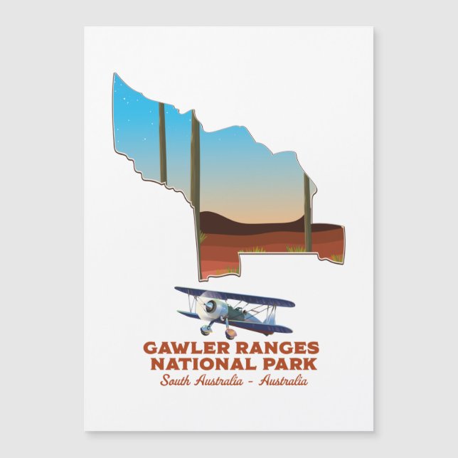 Gawler ranges travel poster map (Front)
