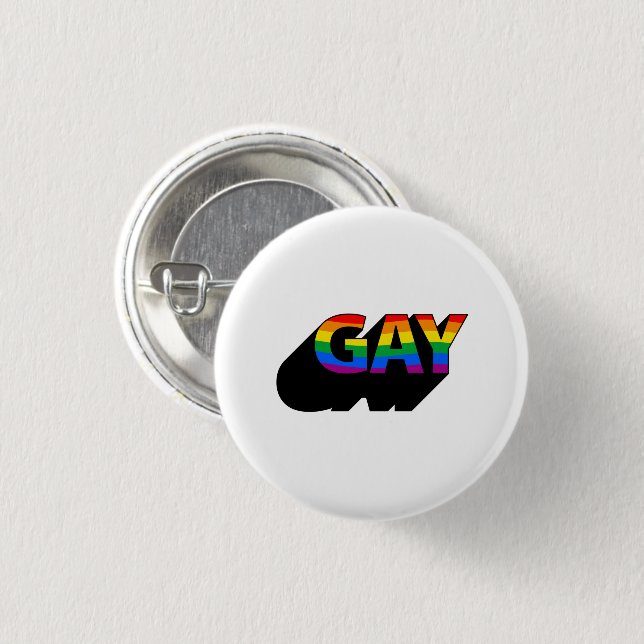 GAY 3D BUTTON (Front & Back)