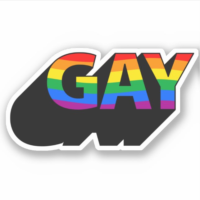 GAY 3D STICKER (Front)