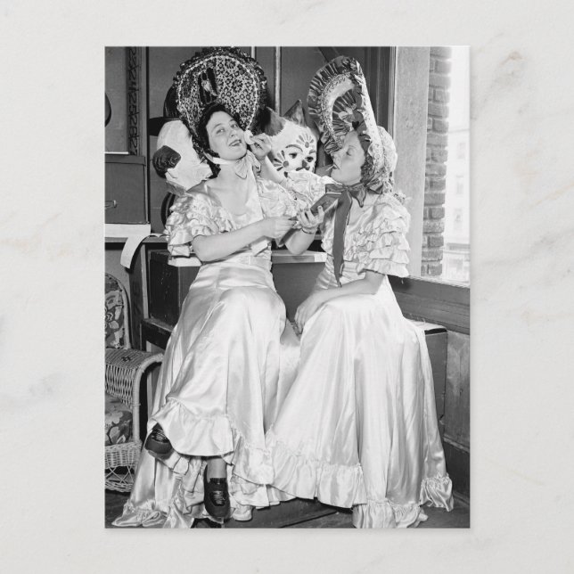 Gay 90's Party, 1930s Invitation Postcard (Front)