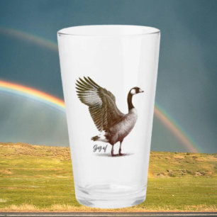 Gay AF Canadian Goose Glass