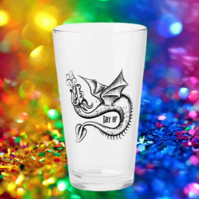 Gay AF Dragon Black Glass (Creator Uploaded)