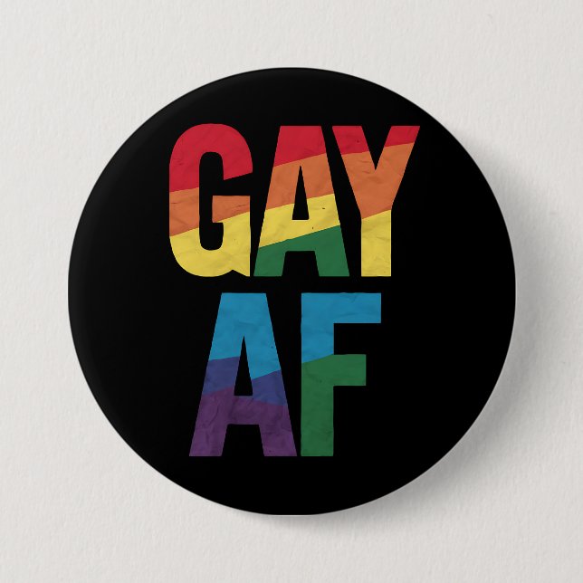 Gay AF LGBT Pride Gay Gift Pride Month Button (Front)