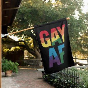Gay AF LGBT Pride Gay Gift Pride Month House Flag