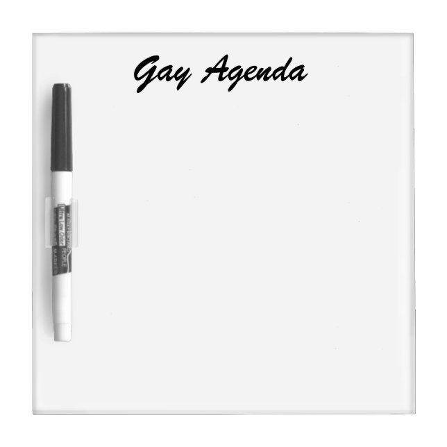 Gay Agenda Dry-Erase Board (Front)
