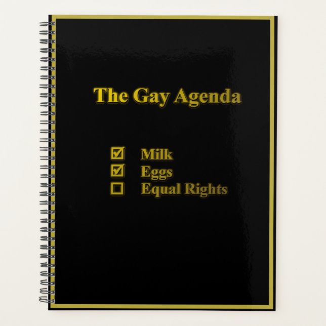Gay Agenda - Equal Right LGBT Planner (Front)