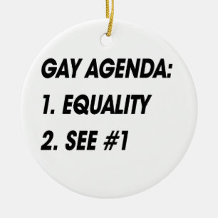 GAY AGENDA - EQUALITY CERAMIC ORNAMENT