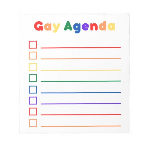 Gay Agenda Notepad