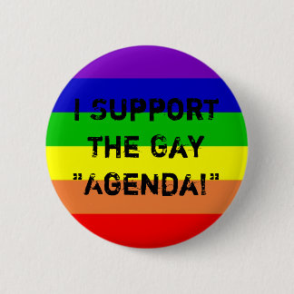 Gay Agenda Pinback Button
