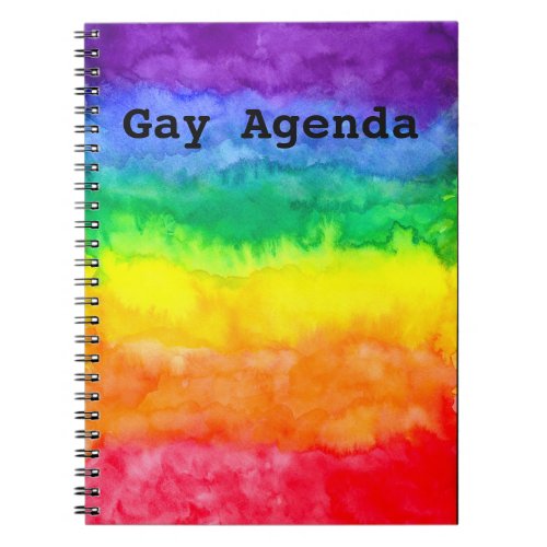 Gay Agenda Rainbow Wash Notebook