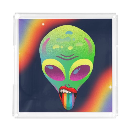 Gay Alien Acrylic Tray