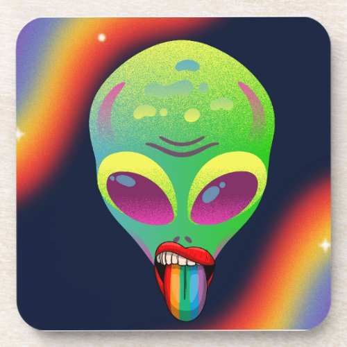 Gay Alien Beverage Coaster