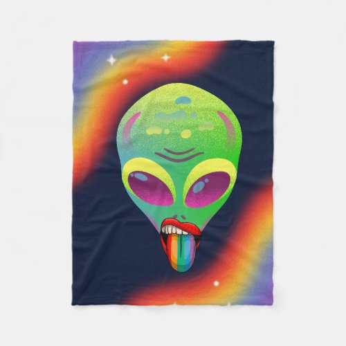 Gay Alien Fleece Blanket