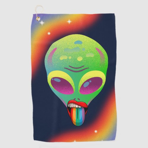 Gay Alien Golf Towel