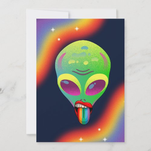 Gay Alien Holiday Card