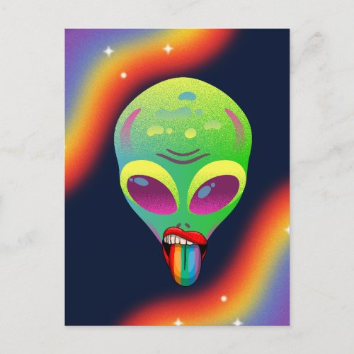 Gay Alien Postcard