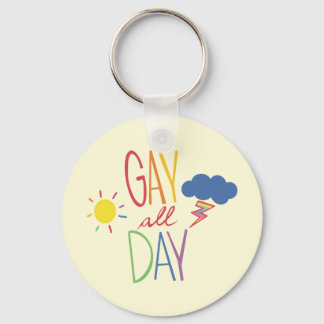 Gay all day keychain