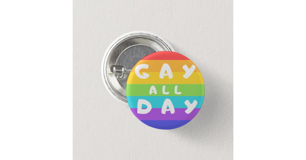 Retro Rainbow Chevron Monogram Button