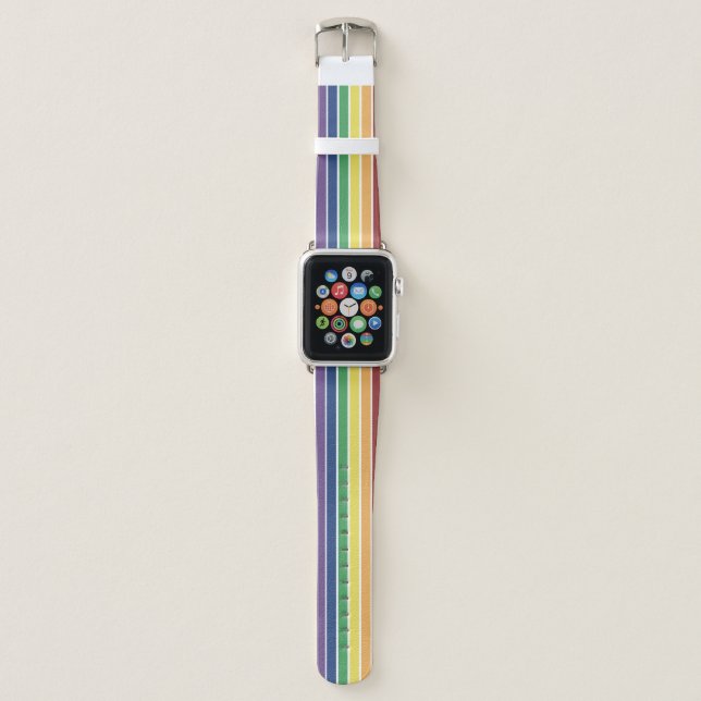 Gay and Lesbian Rainbow Pride Apple Watch Band (Front)