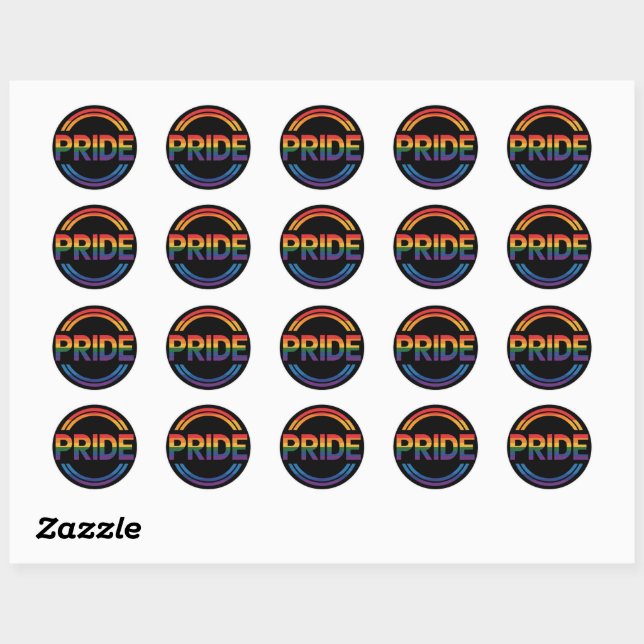 Gay and transgender Pride and equality Classic Round Sticker (Sheet)