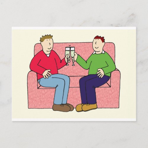 Gay Anniversary Congratulations Postcard