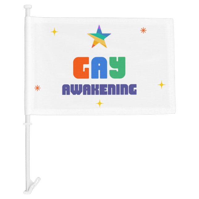 Gay Awakening Car Flag (Front)