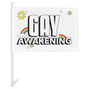 Gay Awakening Car Flag