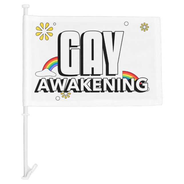 Gay Awakening Car Flag (Front)