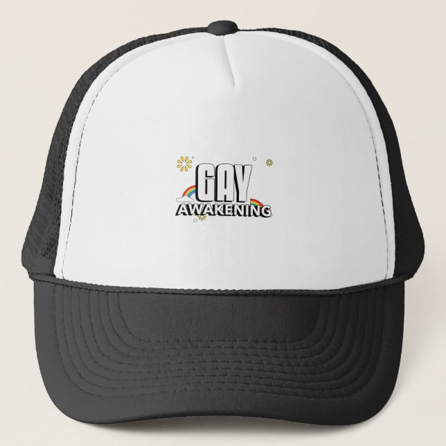 Gay Awakening Trucker Hat (Front)