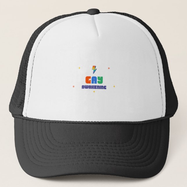 Gay Awakening Trucker Hat (Front)