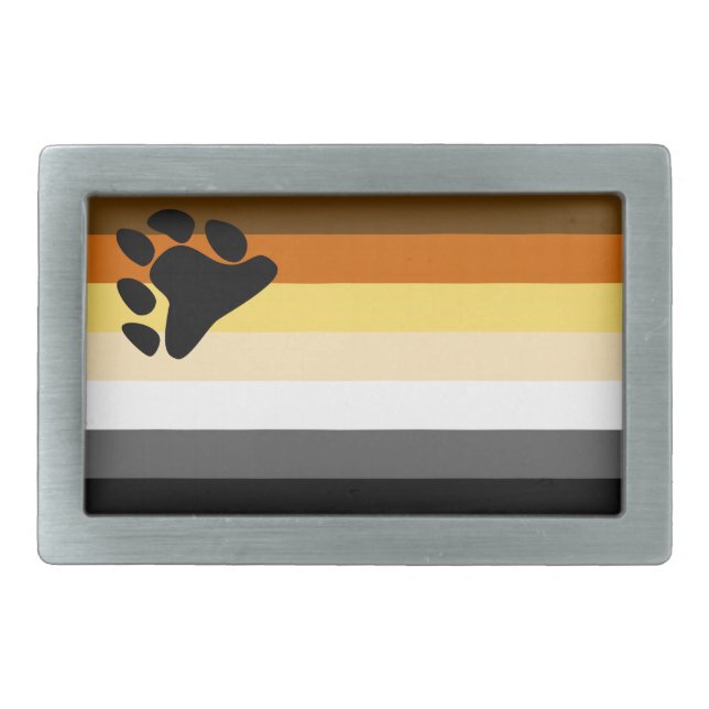 Gay Bear Brotherhood Flag Belt Buckle (Front)