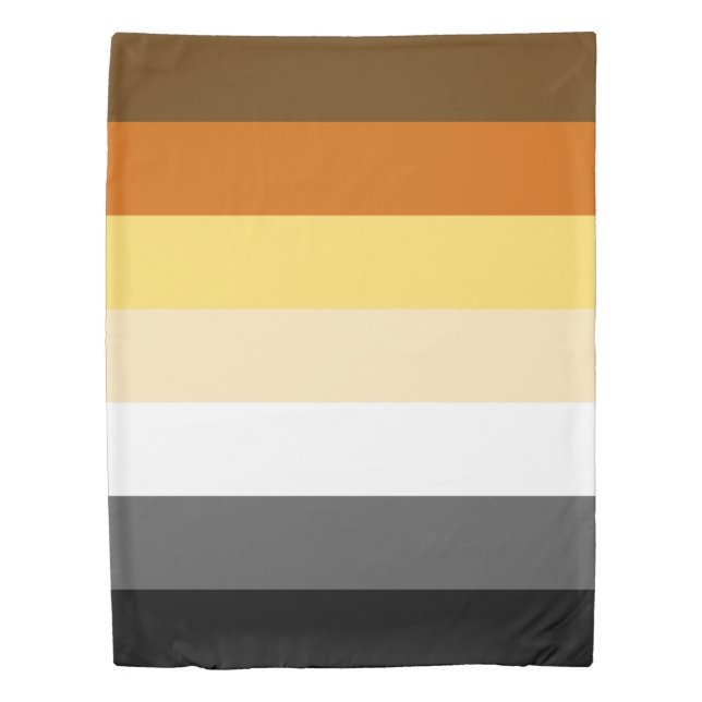 Gay Bear Brotherhood Flag Duvet Cover (Front)