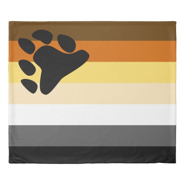 Gay Bear Brotherhood Flag Duvet Cover (Front)