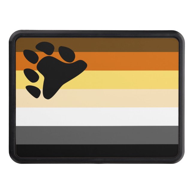 Gay Bear Brotherhood Flag Hitch Cover (Front)