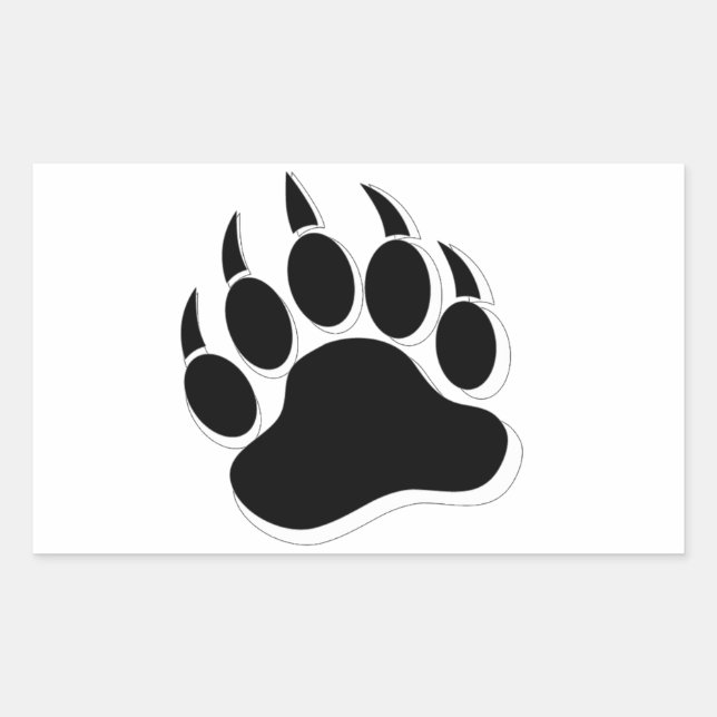 Gay Bear claw B&W 3D effect Rectangular Sticker (Front)