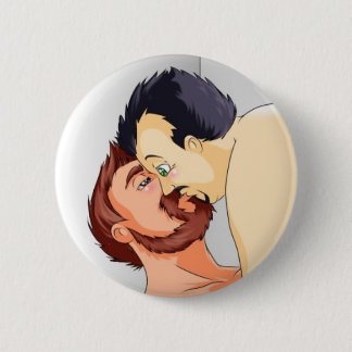 gay bear couple kissing swipes in pinback button