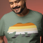 Gay Bear Flag Brown Striped LGBT T-Shirt<br><div class="desc">This design was created though digital art. You may change the style of this shirt by choosing More > under the style option. It may be personalized by clicking the customize button and changing the color, adding a name, initials or your favorite words. Contact me at colorflowcreations@gmail.com if you with...</div>