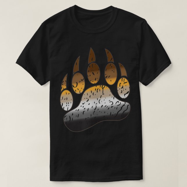 Gay Bear Paw Pride Distressed Tank Top (Design Front)