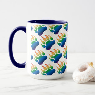 Gay Bear Pride Bear Paw Wrapping Paper Mug