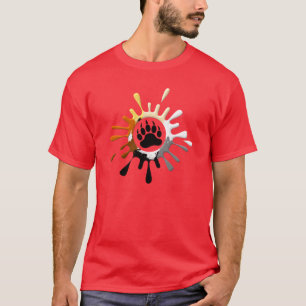 Gay Bear Pride Colors Bear Paw T-Shirt