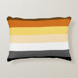 Gay Bear Pride Colors Bear Pride Flag Decorative Pillow