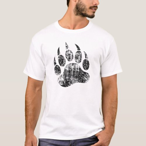 Gay Bear Pride distressed Bear Paw HOT  T_Shirt