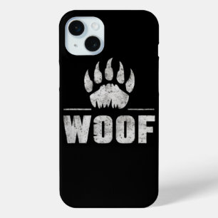 Gay Bear Pride distressed Bear Paw WOOF iPhone 15 Plus Case