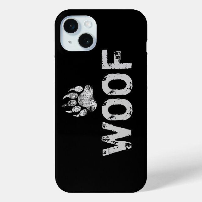 Gay Bear Pride distressed Bear Paw WOOF Case-Mate iPhone Case (Back)