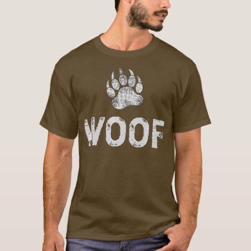 Gay Bear Pride distressed Bear Paw WOOF Premium  T_Shirt