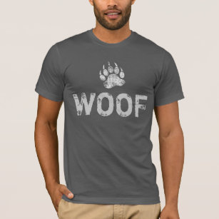 Gay Bear Pride distressed Bear Paw WOOF T-Shirt