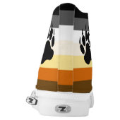 Gay Bear Pride Flag and Bear Paw High-Top Sneakers (Left Shoe Back)