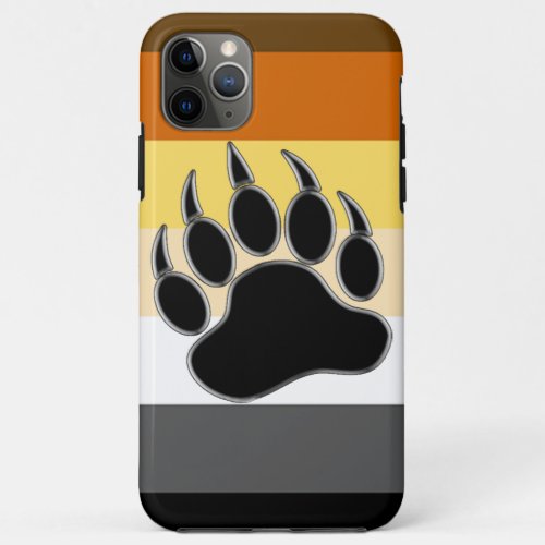 Gay Bear Pride Flag Bear Paw iPhone 11 Pro Max Case